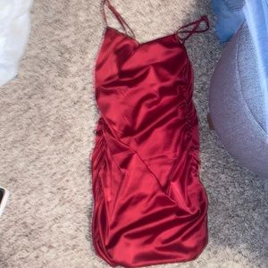 a maroon dress, size medium